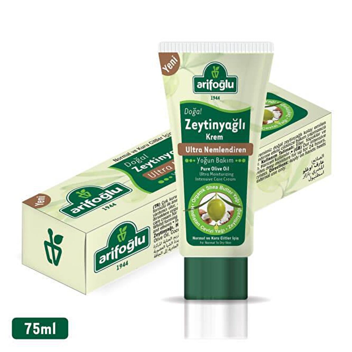 Arifoğlu Doğal Zeytinyağlı Krem 75ml Tüp