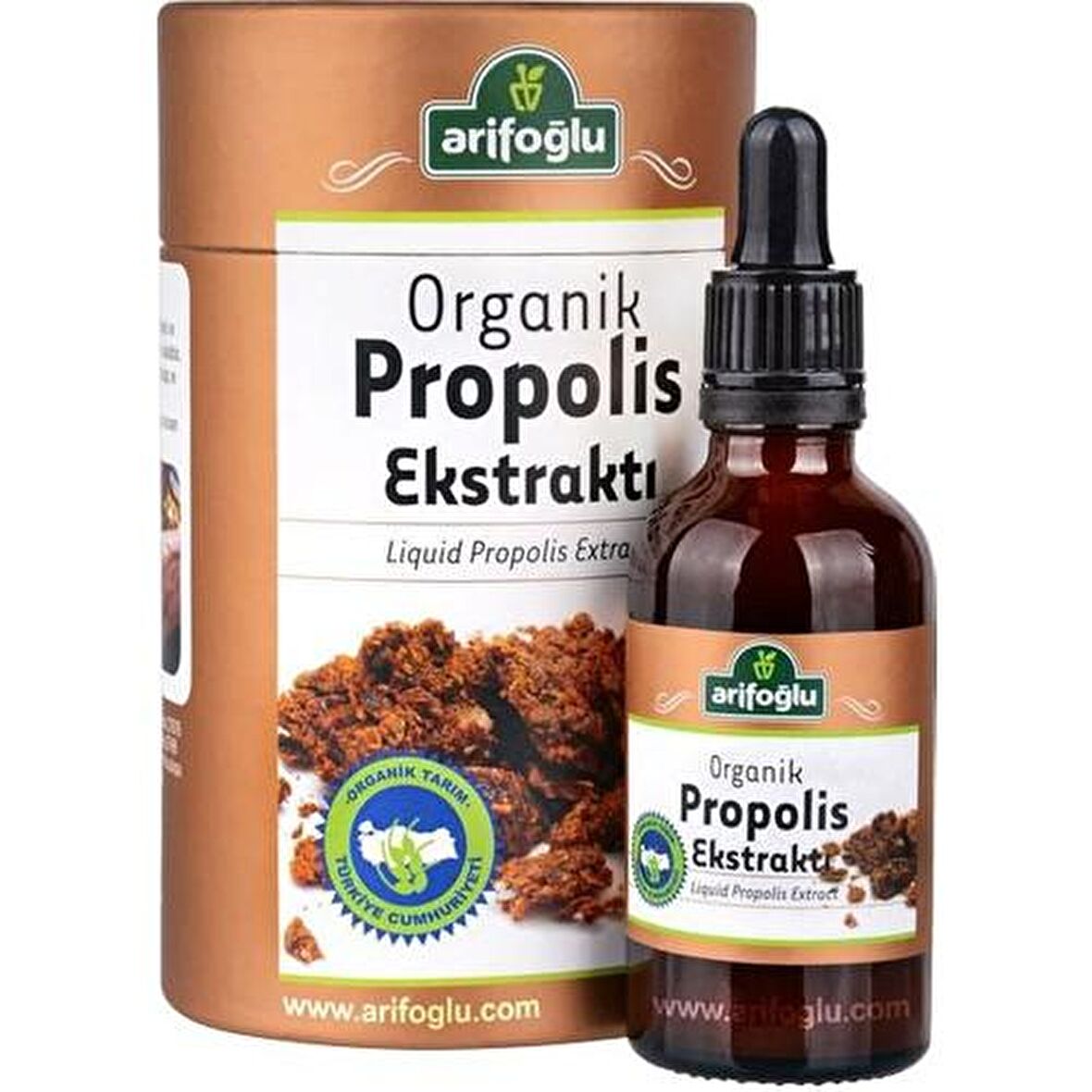 Arifoğlu Organik Propolis Sıvı Ekstraktı 50ml (Su Bazlı) 