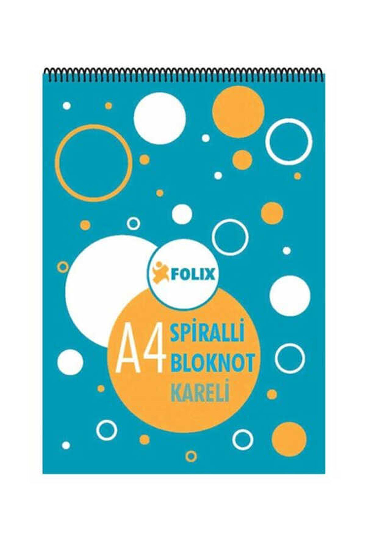 Folix A4 Spiralli Kareli Bloknot 80 Yaprak