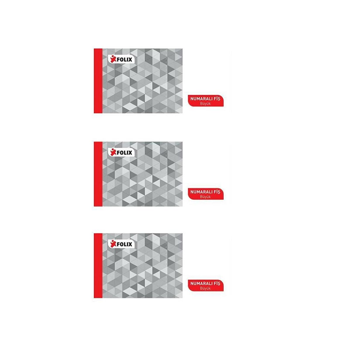 Folix Numaralı Fiş Büyük 100 Yaprak 3'LÜ