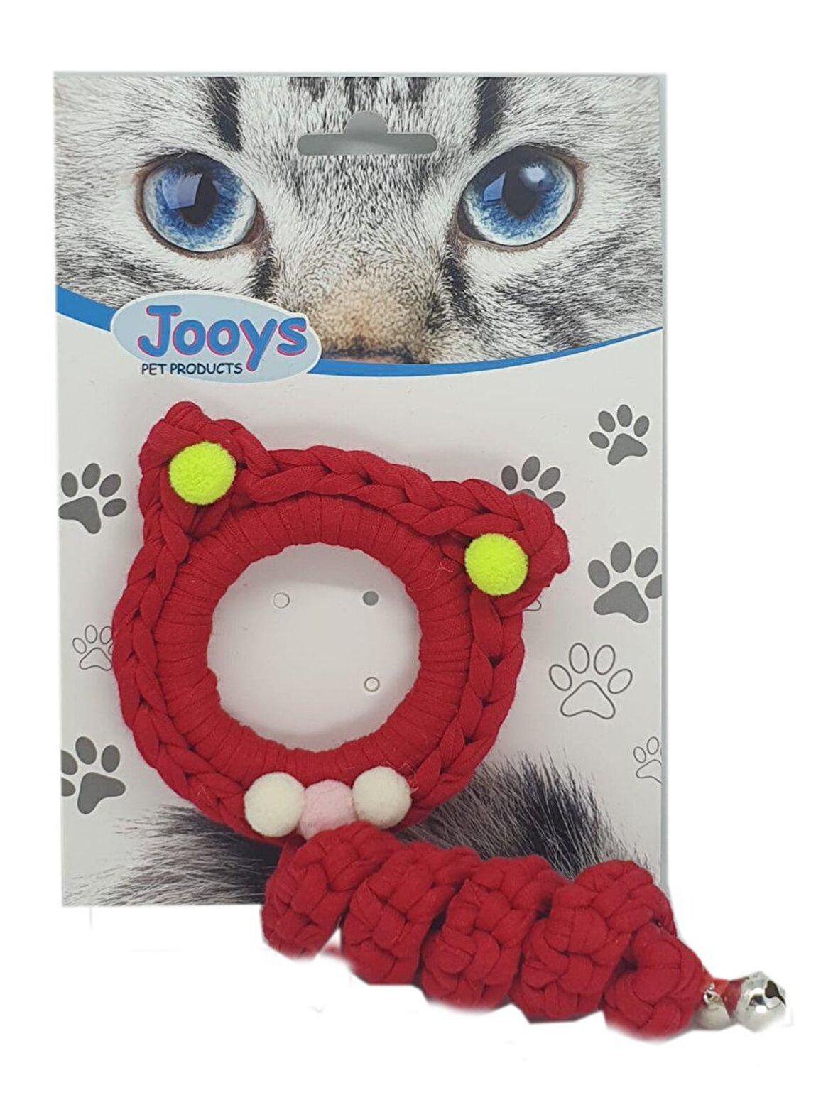 Markapet Jooys Zilli Kedi Örgü İpi 15 cm Kırmızı