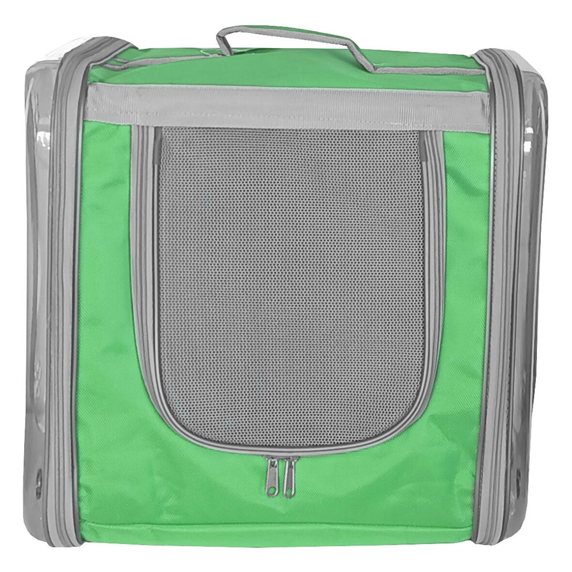 Markapet Çift Cam Kedi Köpek Taşıma Çantası 32x40x42 cm Yeşil