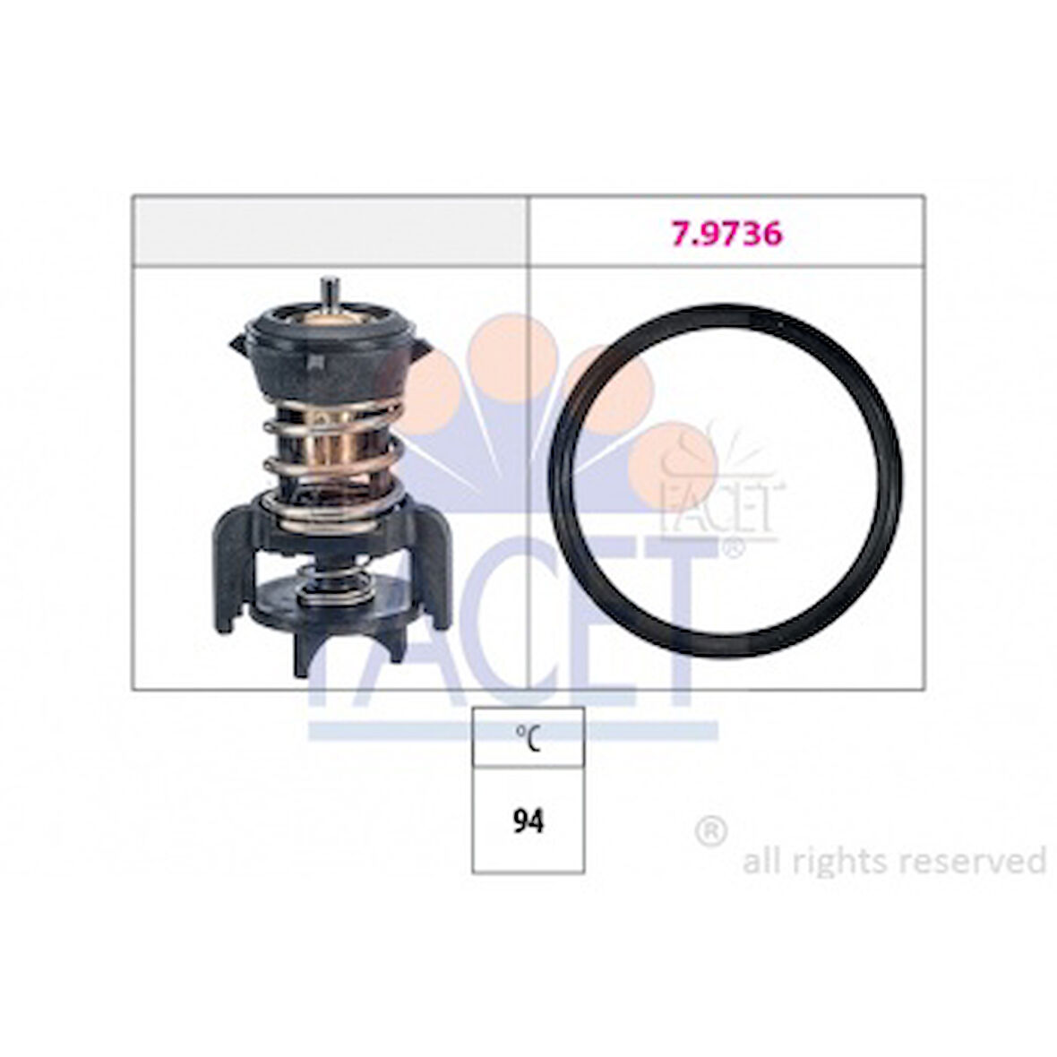 Vag Termostat 94 º A1 A3 Q2 Q3 Tt Ateca İbiza Leon Toledo Kamıq Karoq Kodıaq Octavıa Superb Yeti Arteon - Facet 7.8933