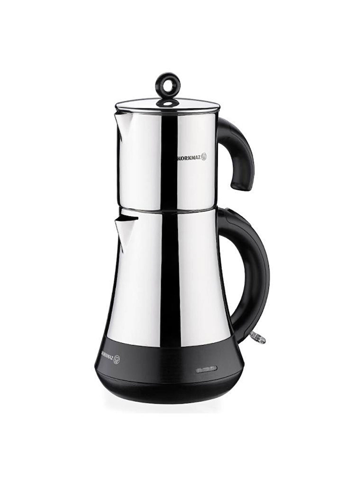 Korkmaz Hasbahçe A851 1600 W Siyah Krom Çelik Çay Makinesi Teşhir