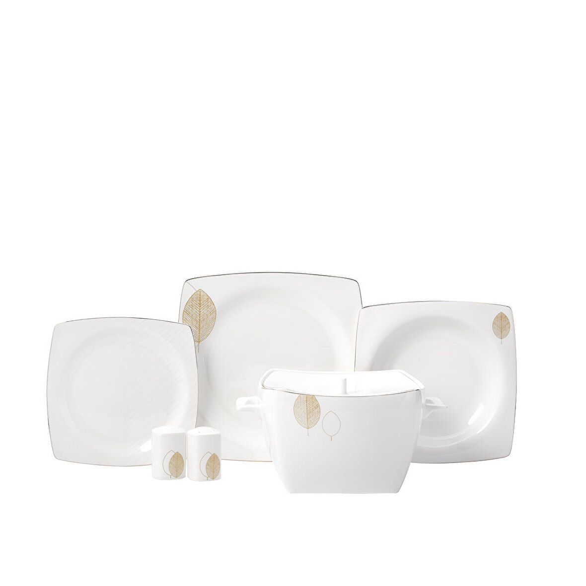 Korkmaz Bone Selection Yaprak 60 Parça 12 Kişilik Yemek Takımı