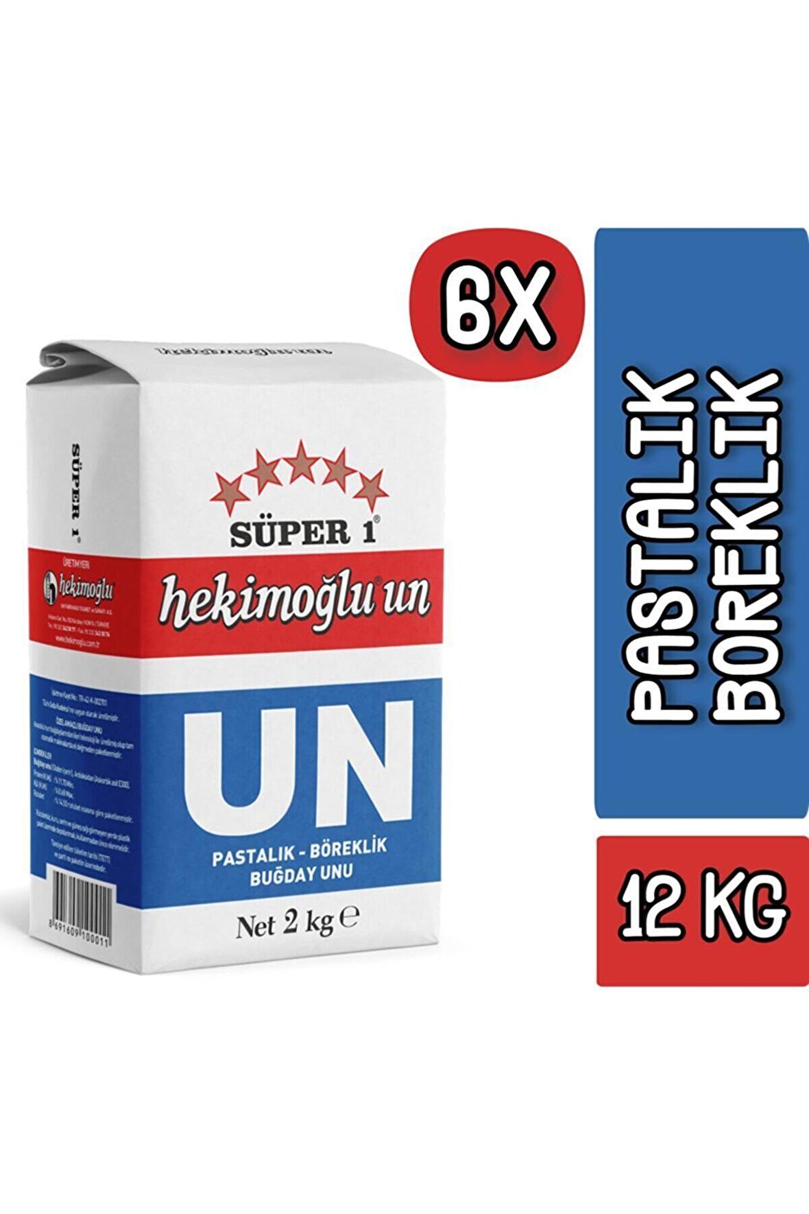 Hekimoğlu Pastalık Böreklik 2 kg 6'lı Paket Un