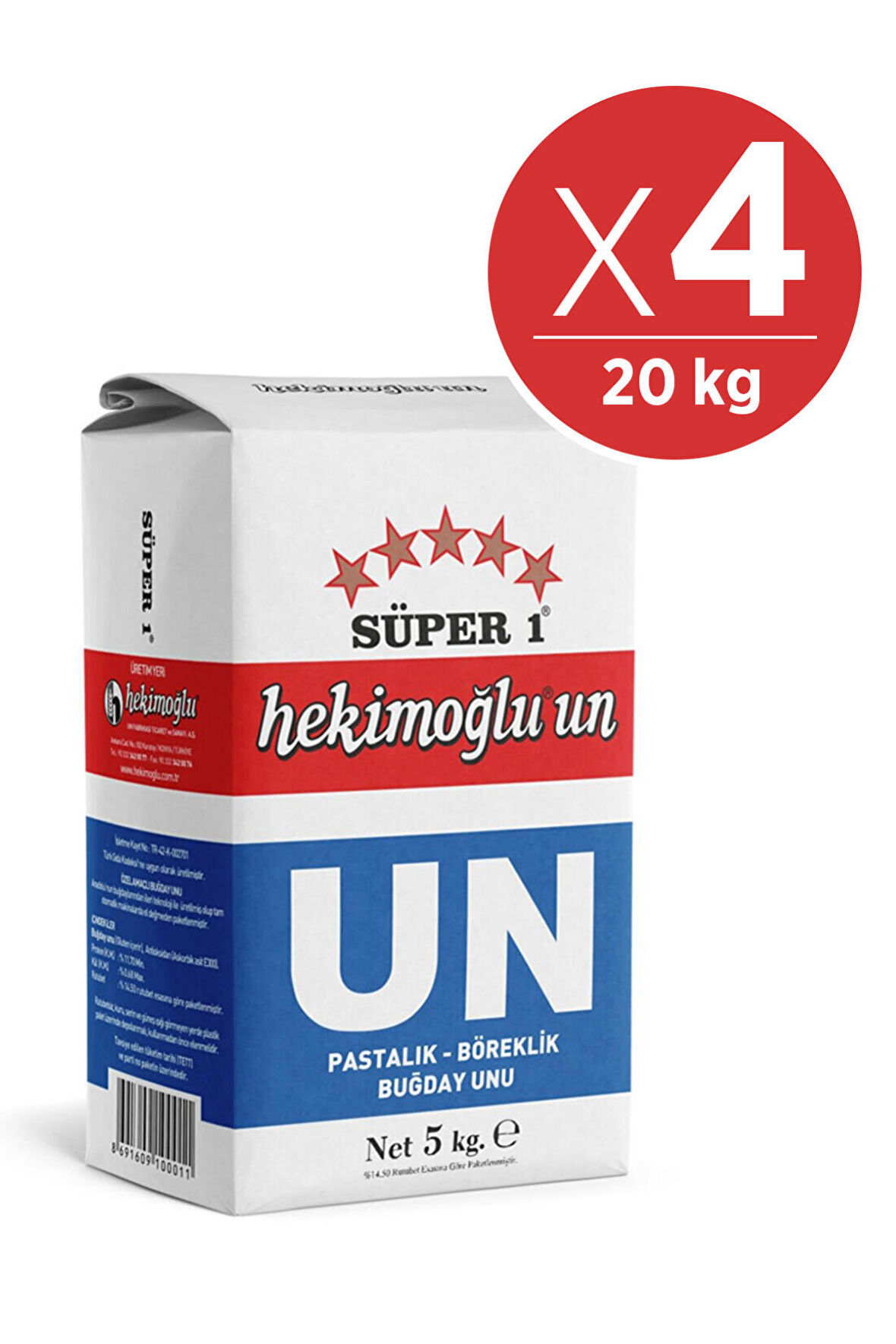 HEKİMOĞLU Un 5 Kg X 3 Adet