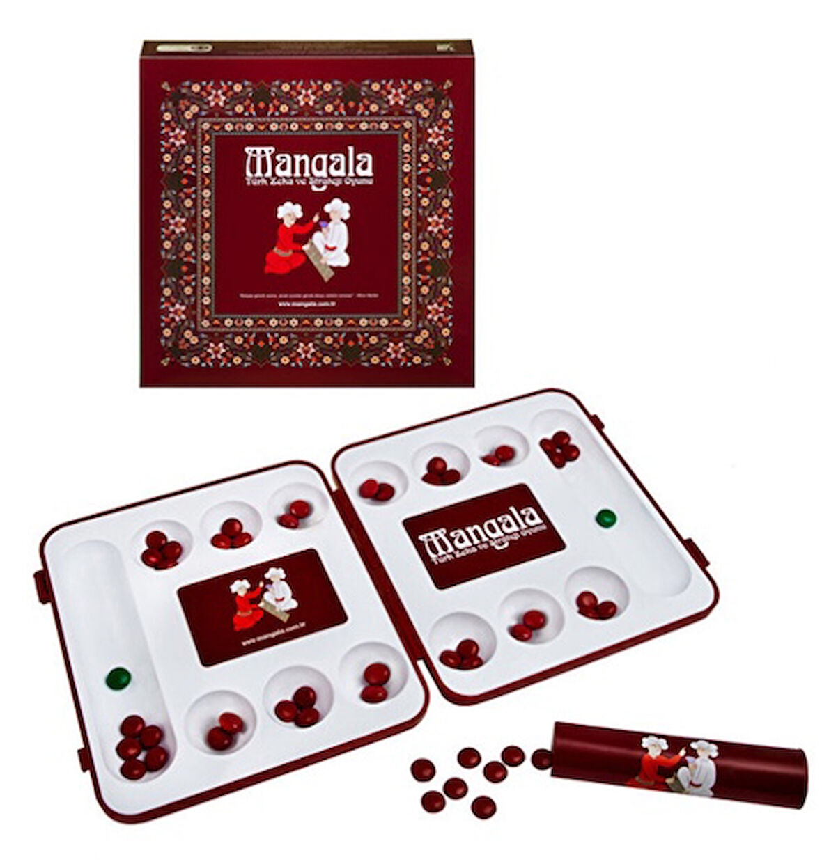Curious & Genius Abs Mangala Türk Zeka Ve Strateji Oyunu Kırmızı Orijinal