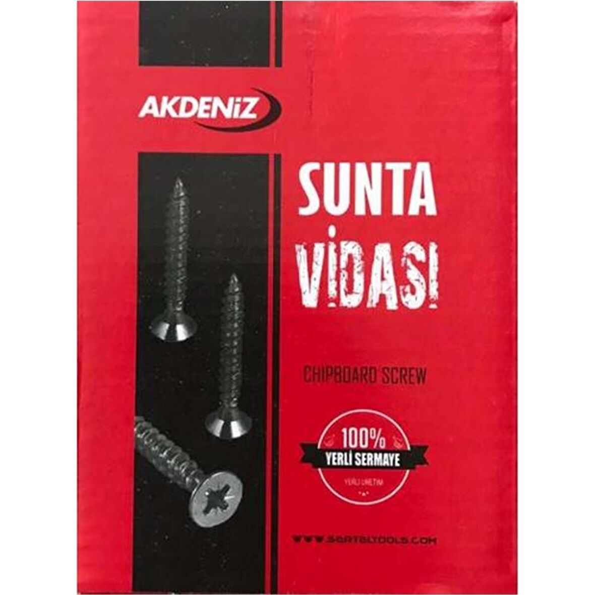 Akdeniz Sunta Vidası 4.5 x 2.5 Çinko 1 Paket 500 Adet