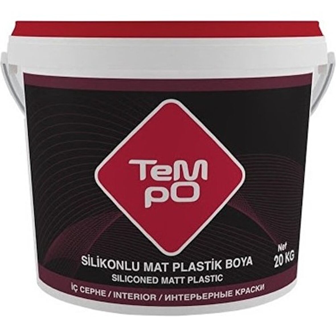 Tempo Silikonlu Mat Plastik Iç Cephe Duvar Boyası 20 kg Fildişi