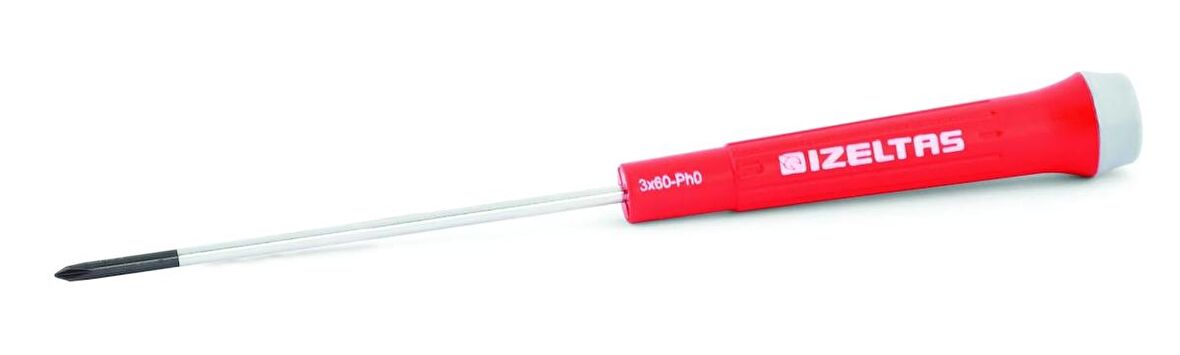 İzeltaş Elektronikçi Tip Klemens Yıldız Uçlu Tornavida (4x80)