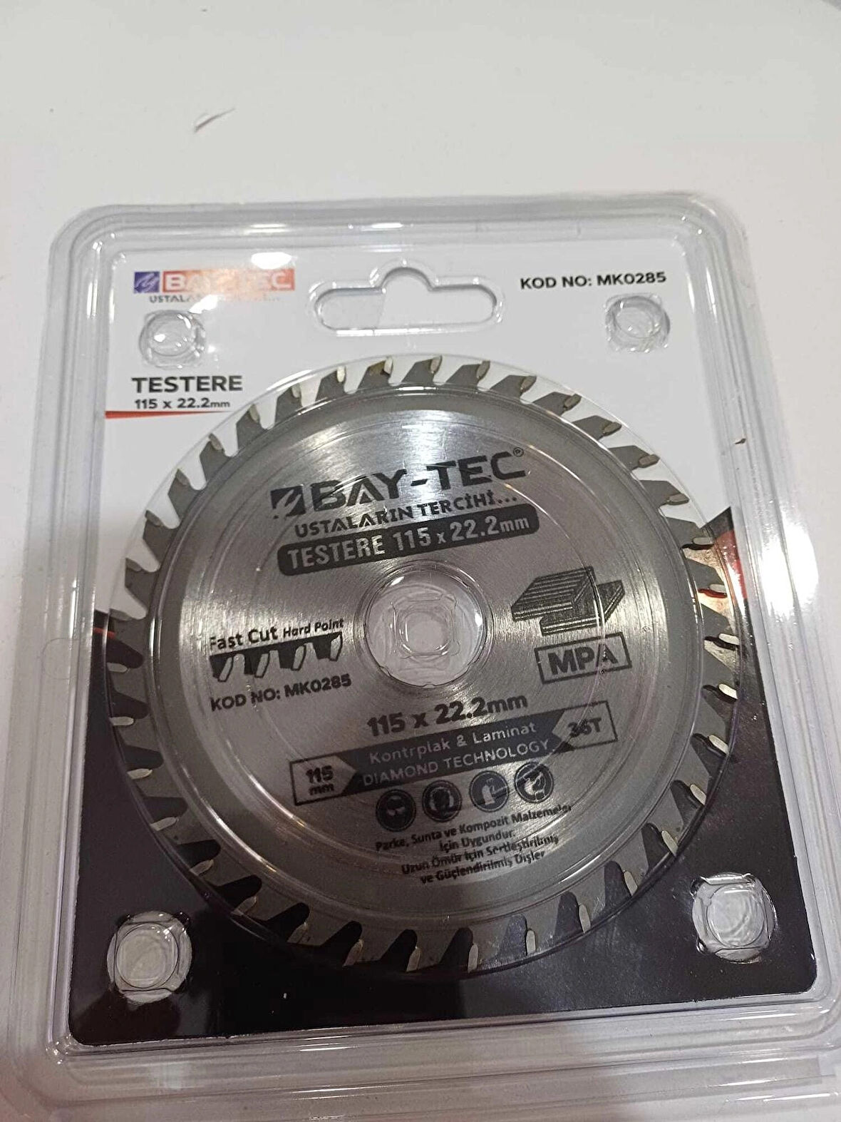 Bay-tec Mk0285 Parke Sunta Elmas Kesici Testere Disk 115x22.2 MM