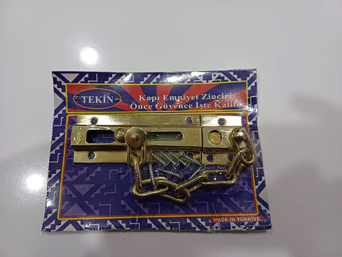 Tekin Kapı Emniyet Zinciri Kaliteli lüks Sarı Renk