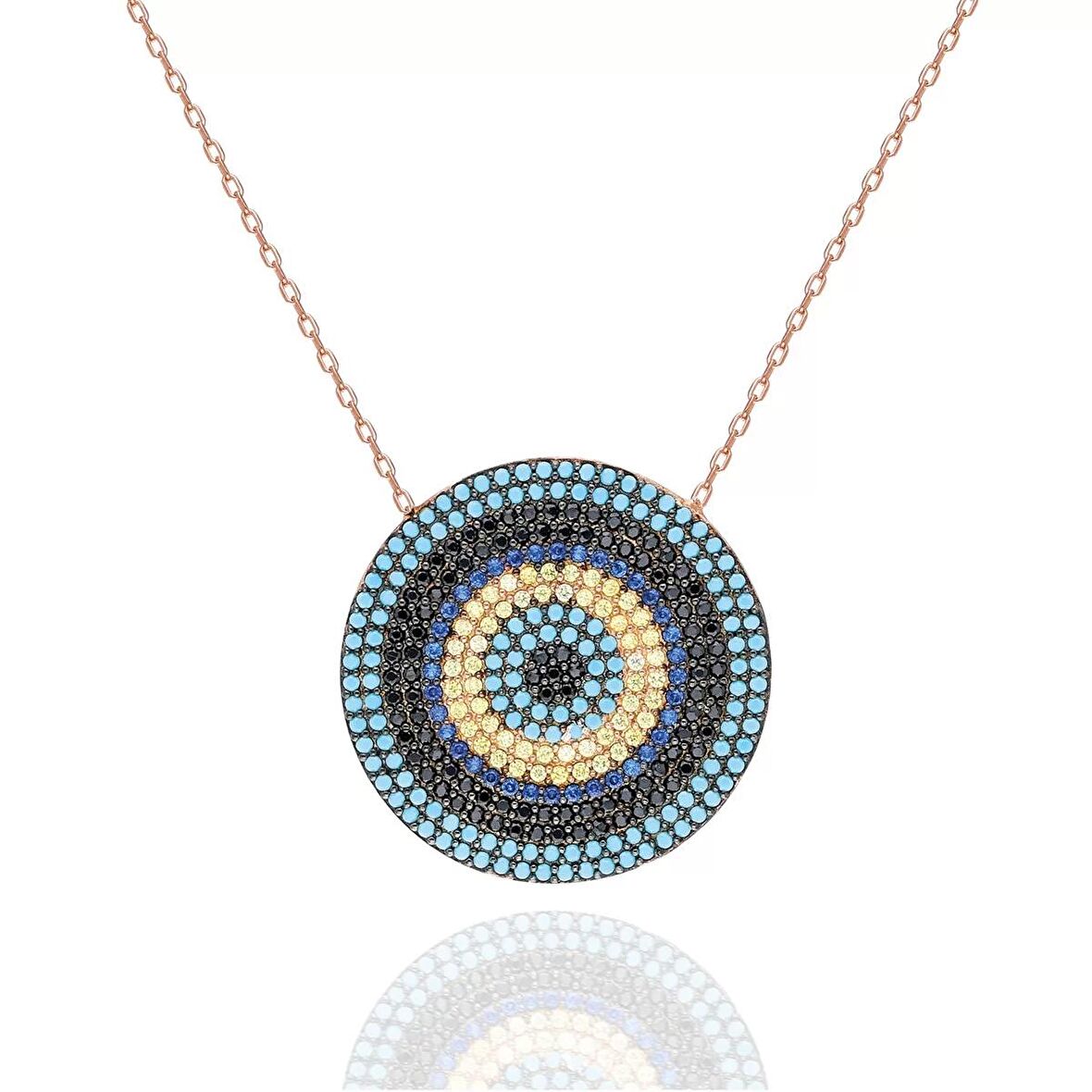 925 Ayar Gümüş Nazar Boncuğu Kolye