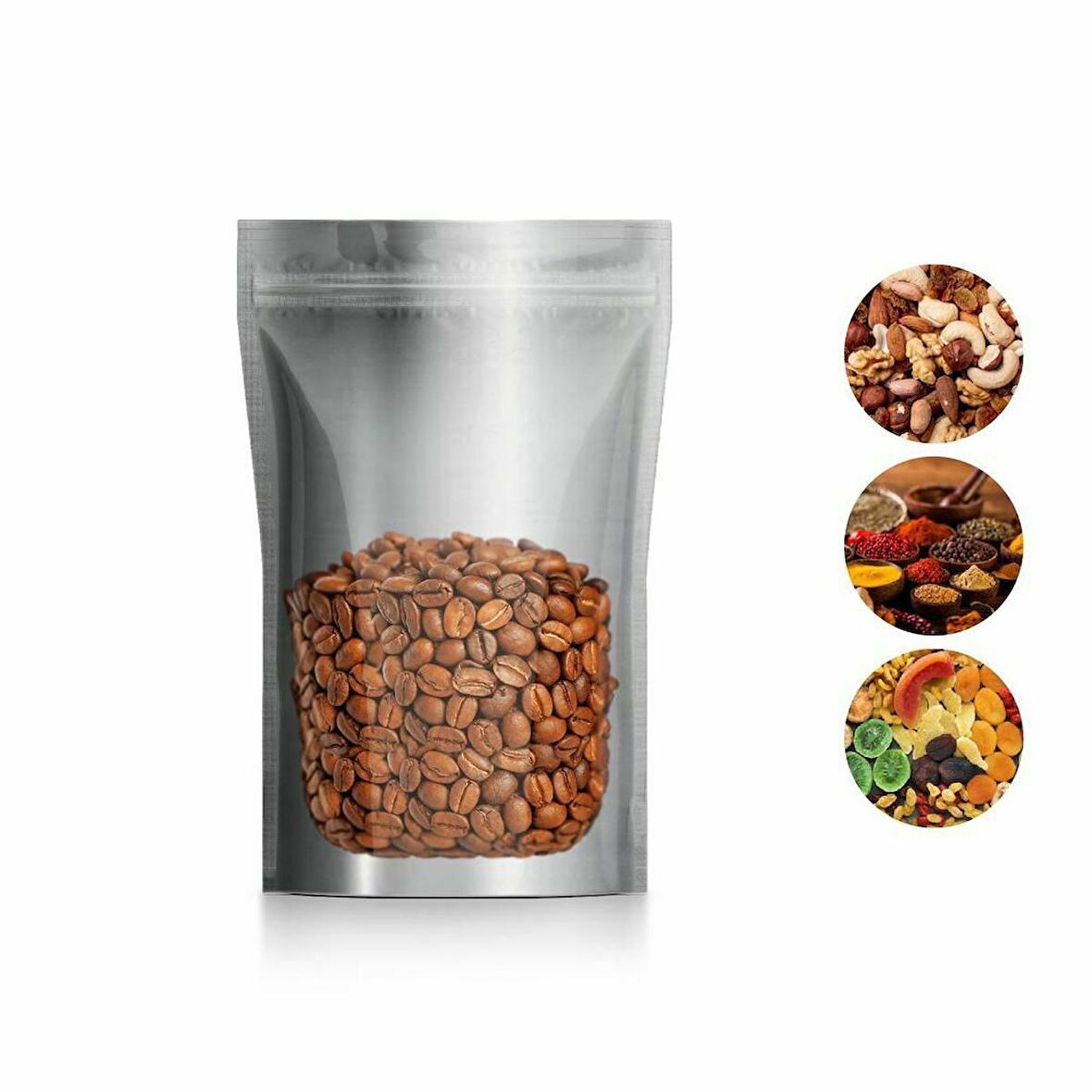 Şeffaf Metali̇ze Ki̇li̇tli̇ Doypack 16x26+4,5 Cm 500 Gr 100 Adet