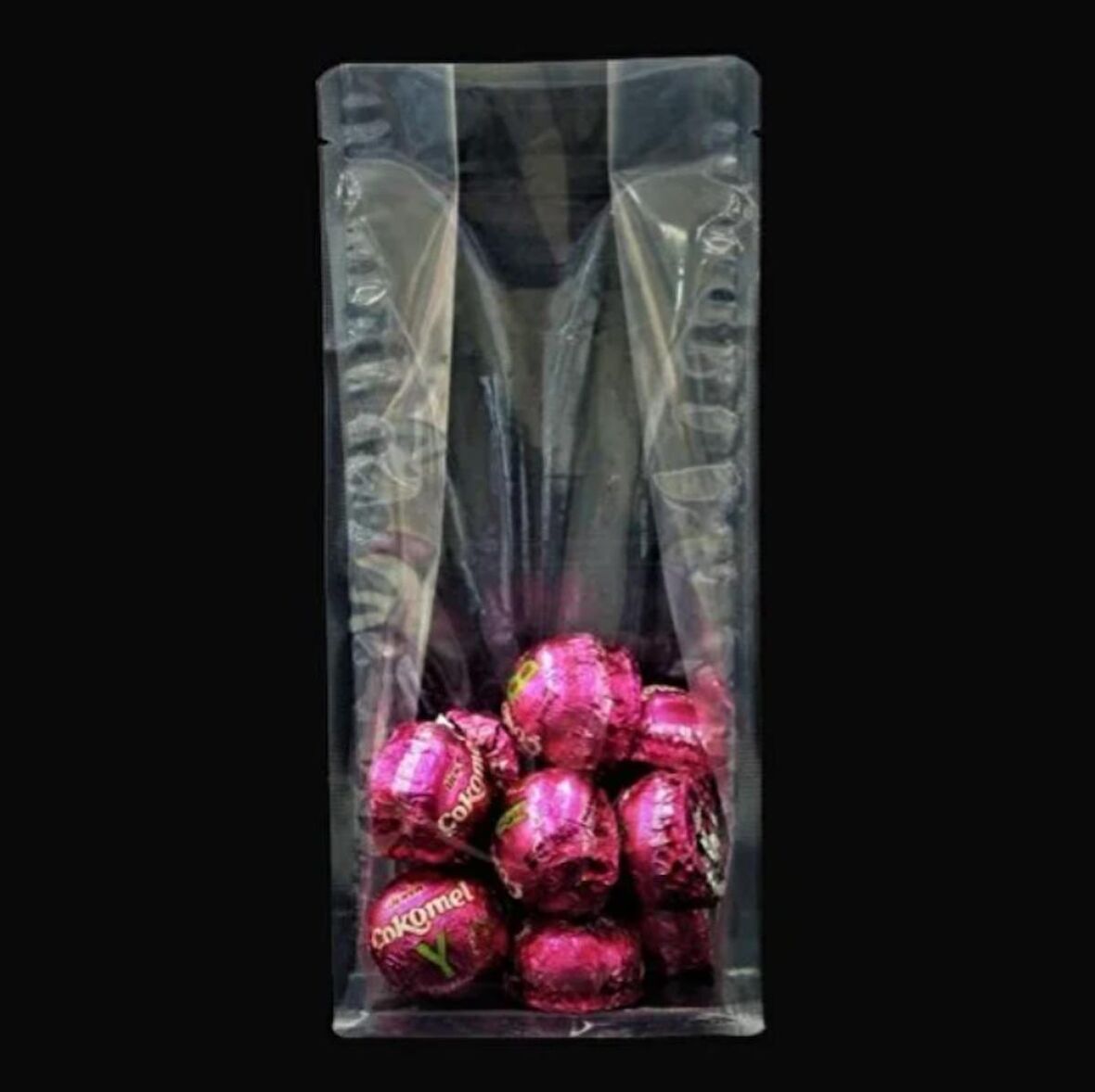 Şeffaf Flat Bottom Kilitsiz Torba 12x27,5+4 Cm 500 Gr 100 Adet