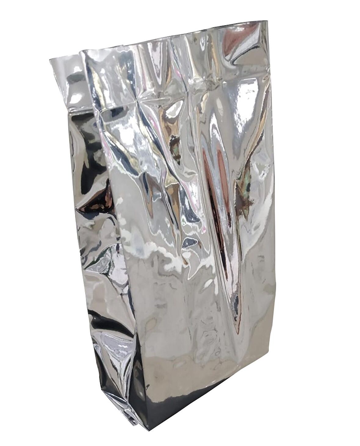 Gümüş Metalize Yan Körüklü Torba 10x25+3 Cm 250 Gr 1000 Adet