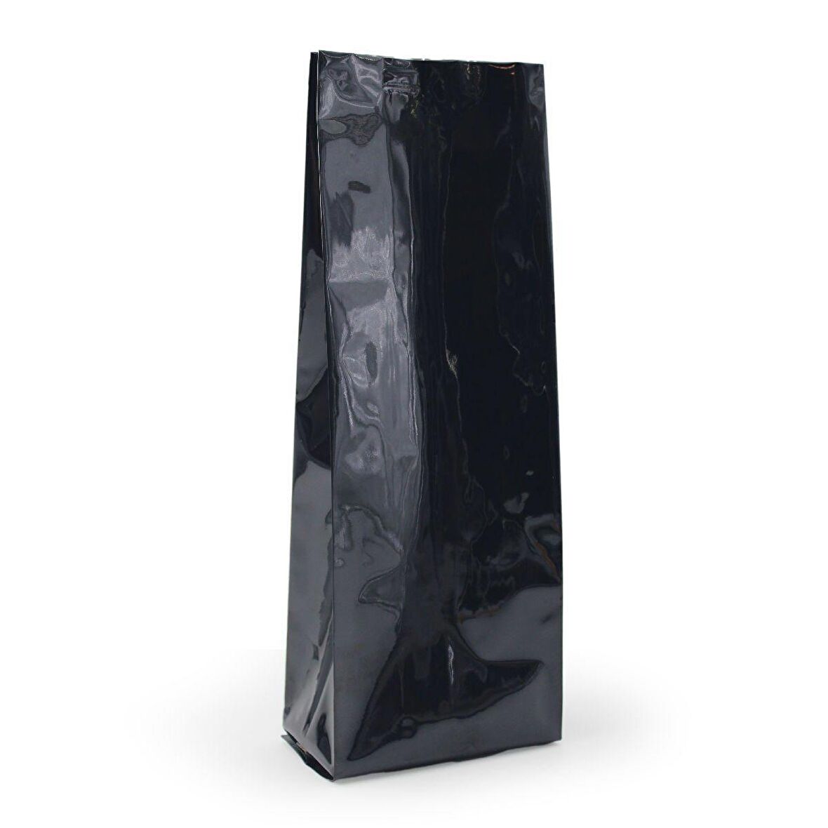 Siyah Parlak Aüminyum Yan Körüklü Torba 10x34+3 Cm 500 Gr 1000 Adet
