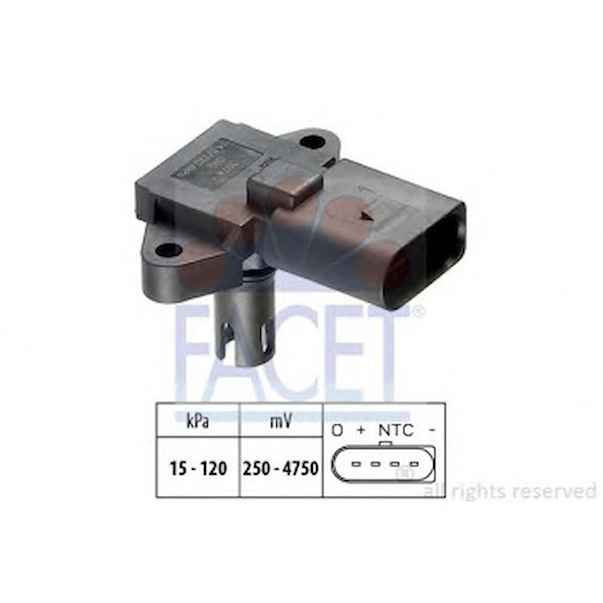 Vag Map Basınc Sensoru Polo 02>12 Fabıa 00>15 Octavıa 01>11 İbiza 07>08 1.2 1.4 A4 00>04 2.0fsi - Facet 10.3074