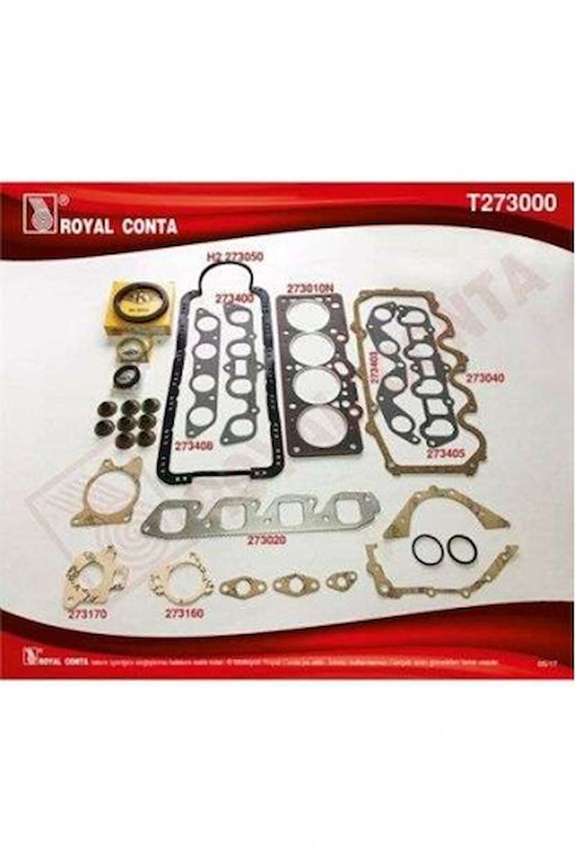 Ford Motor Takım Contası (keceli+subaplastıklı) S,k,c Dahıl Escort CL 1,3 / 1,6 80>90 - Royal T273000