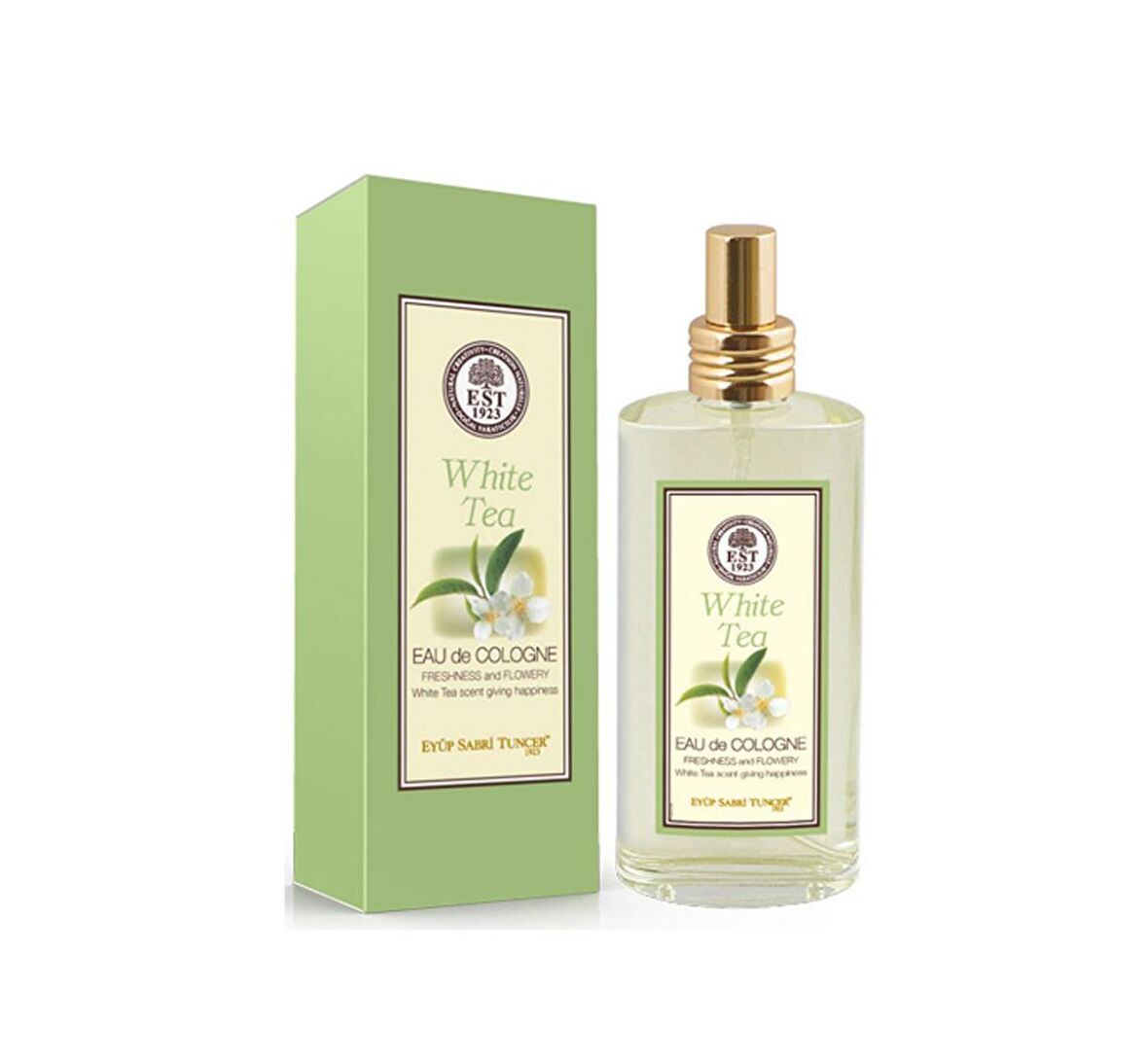 EST 1923 Beyaz Çay 80 Derece Sprey Cam Şişe 150 ml Kolonya