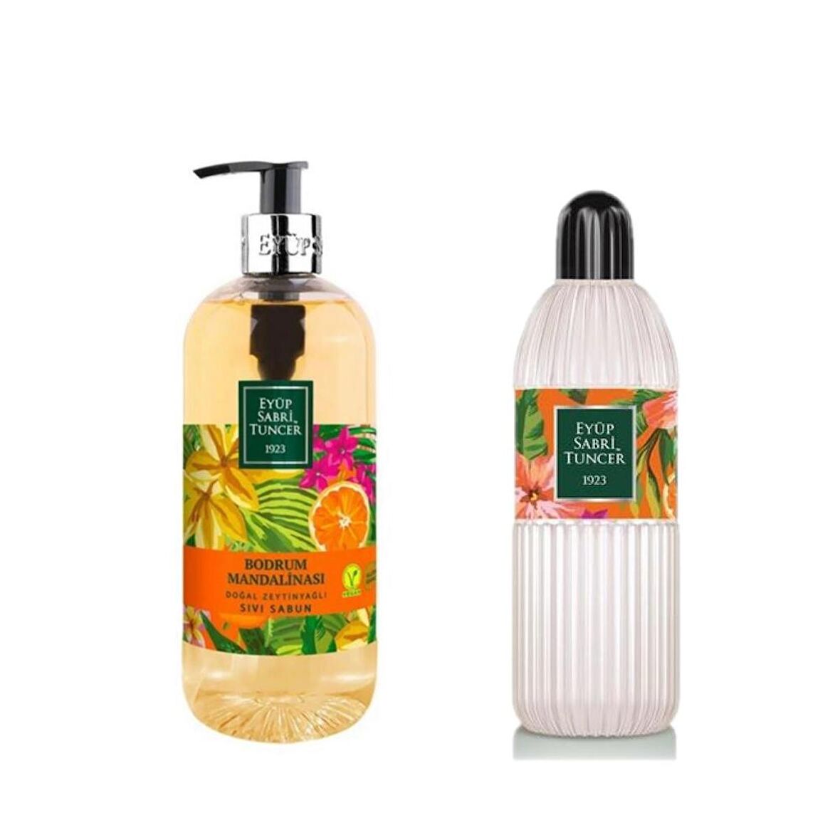 Bodrum Mandalinası Sıvı Sabun 500ML + Silindir Pet Şişe Kolonya 400ML 2Li Set