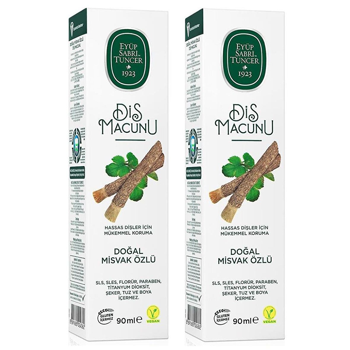 Doğal Misvak Özlü Florürsüz Diş Macunu 90 ml 2 ADET