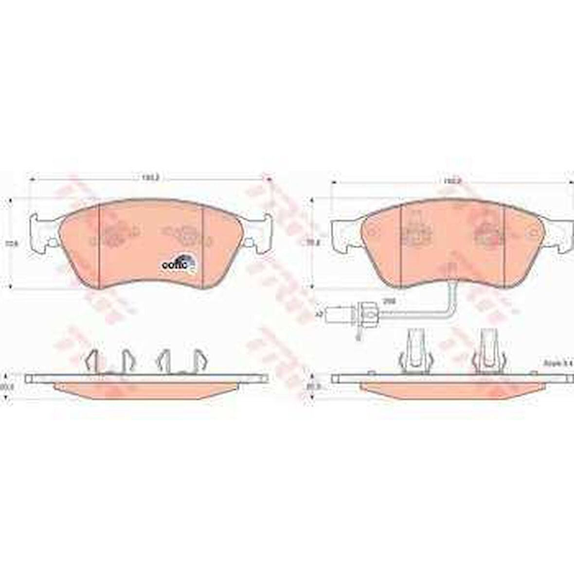 Vag On Fren Balatası Fisli Audı A8 Quattro 3,7 / 4,2 03> - Trw Gdb1553