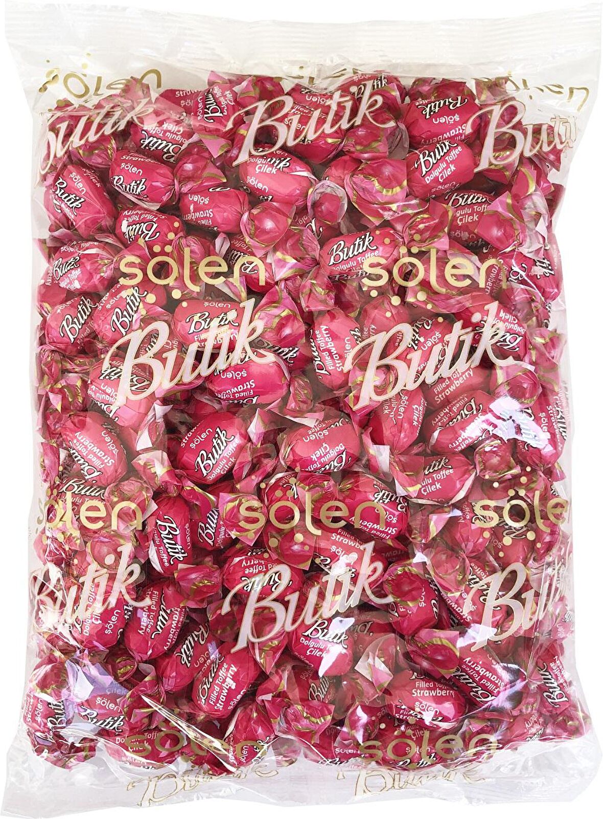 Şölen Butik Çilek Aromalı Toffee Şeker 1 KG