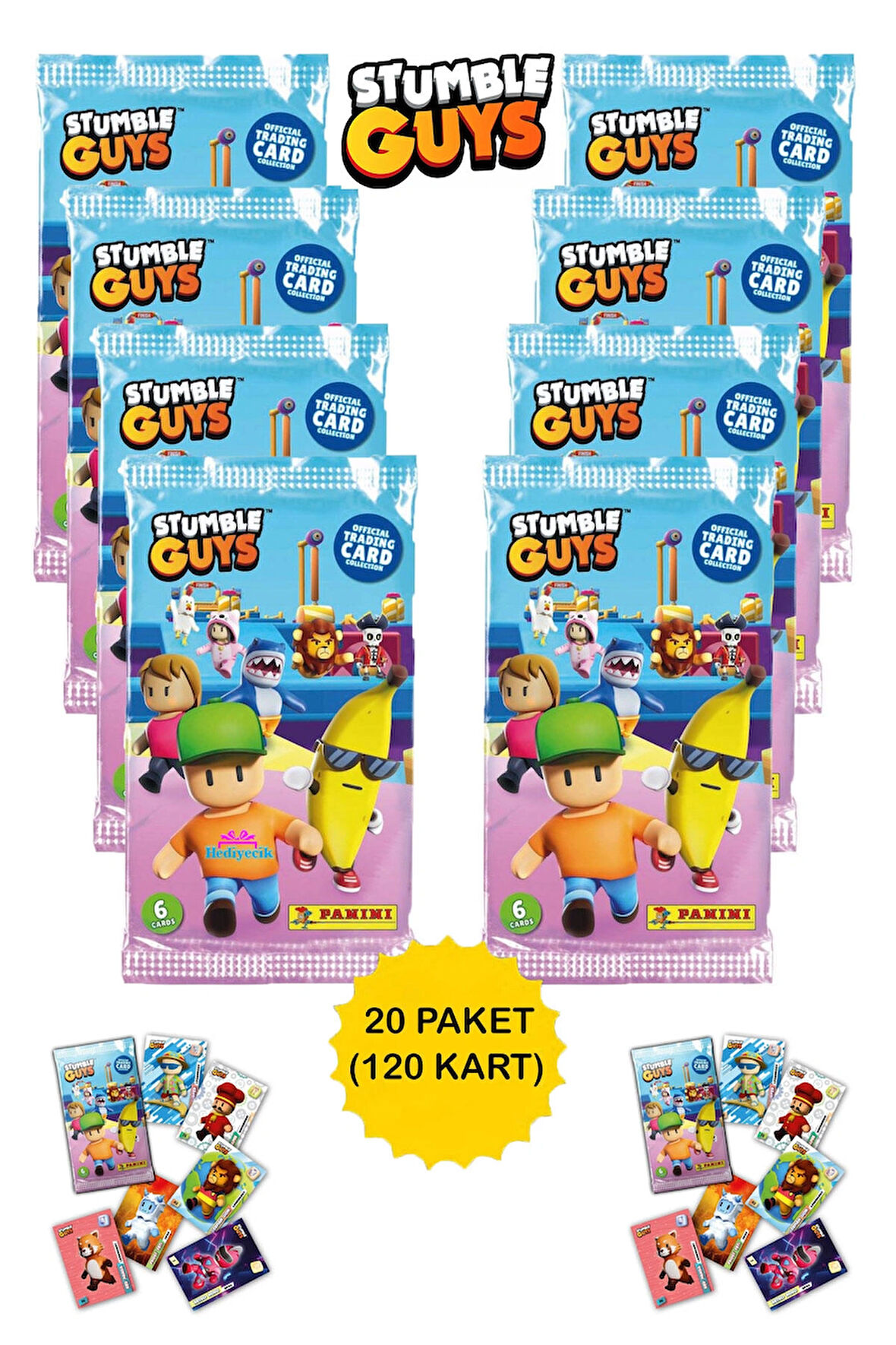Panini Stumble Guys Oyun Kartları 20 Paket (120 Kart)