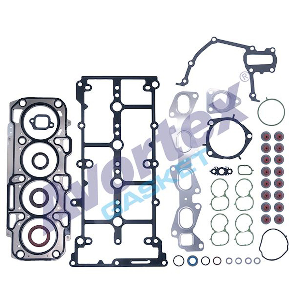 Fiat Motor Full Takım Conta Skc Dahıl (1,02mm) Nbr Keceli Subap Lastıklı Fiat 500l Bravo II Doblo Punto I - Avortex 753800