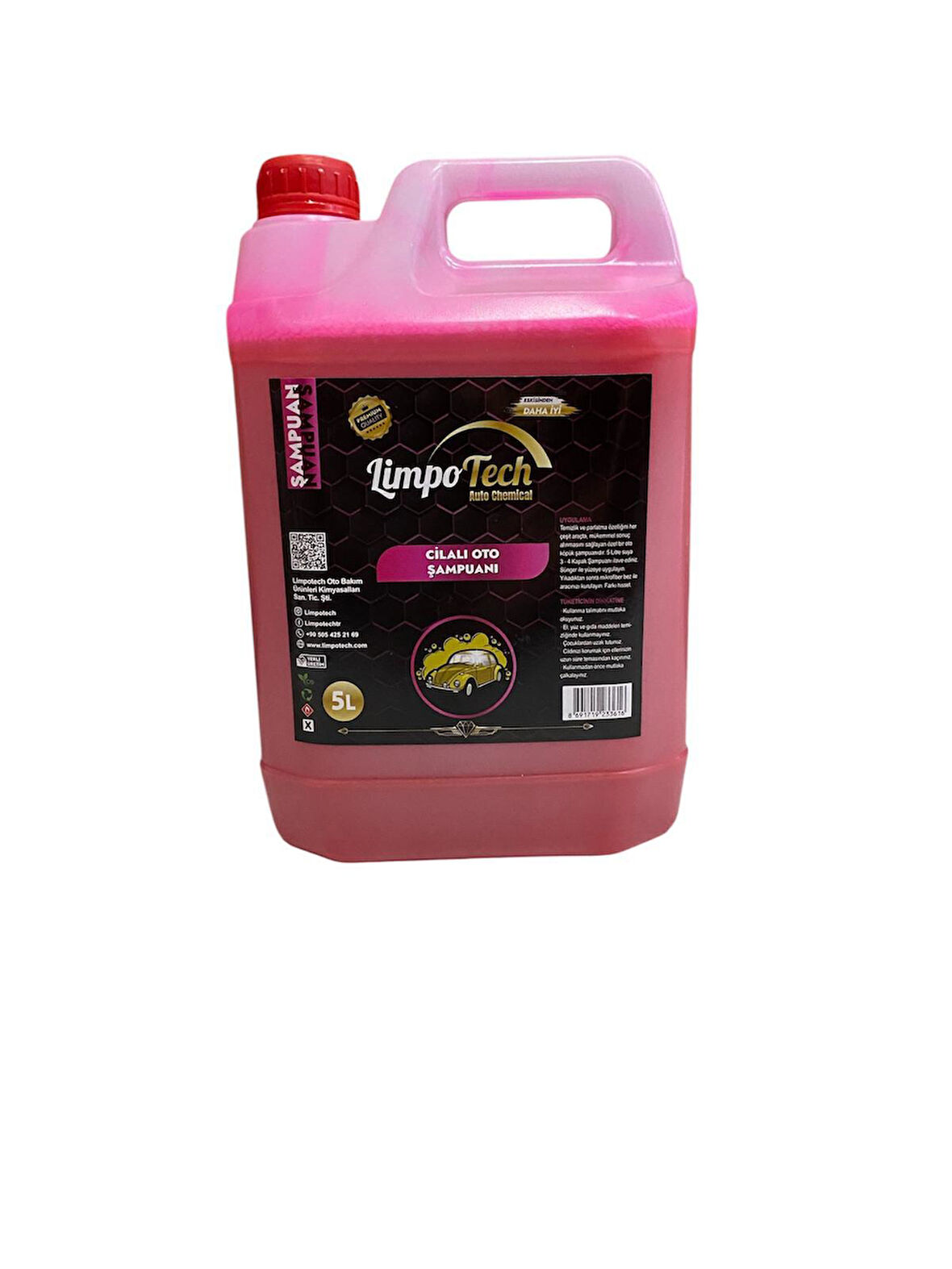 LİMPOTECH CİLALI ŞAMPUAN 5 LİTRE  PEMBE KÖPÜK