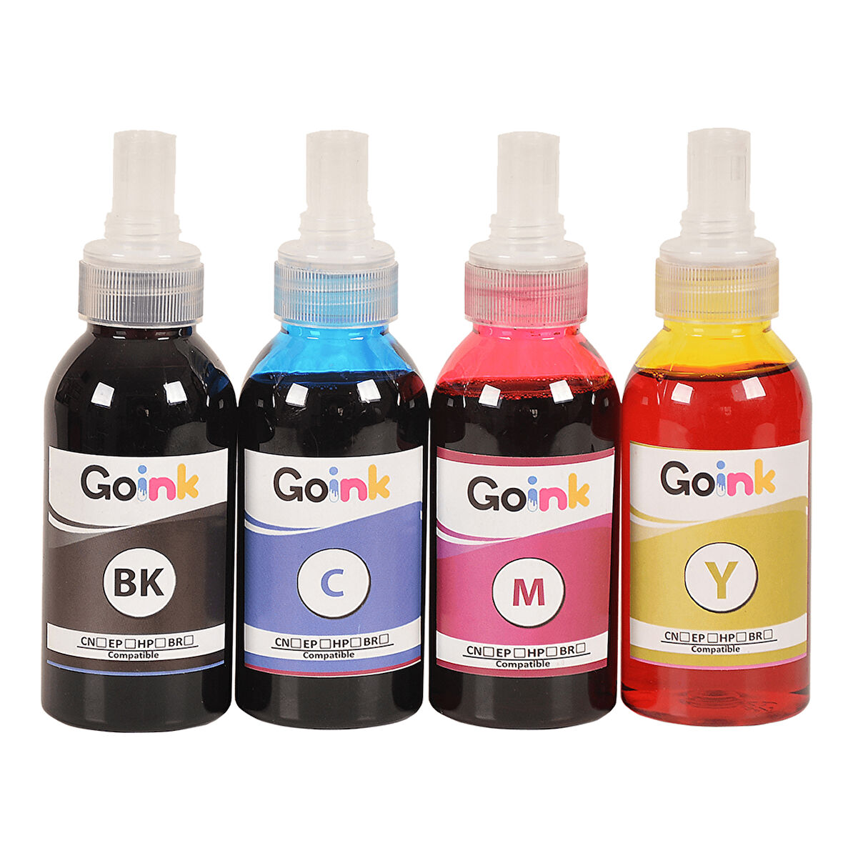 Goink Epson 103 Uyumlu 4 lü Mürekkep Seti (4x100 ml CMYK) – Özel Valfli Kapaklı, Sızdırmaz, 