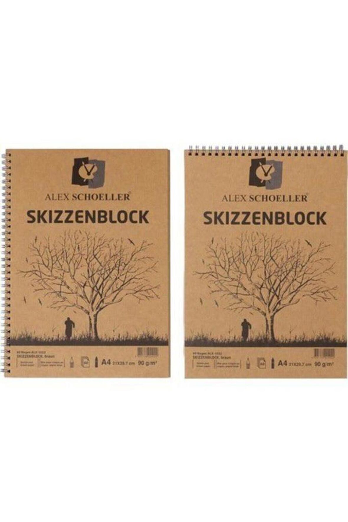 Kraft Spiralli Eskiz Blok 90gr A4 60 Yaprak