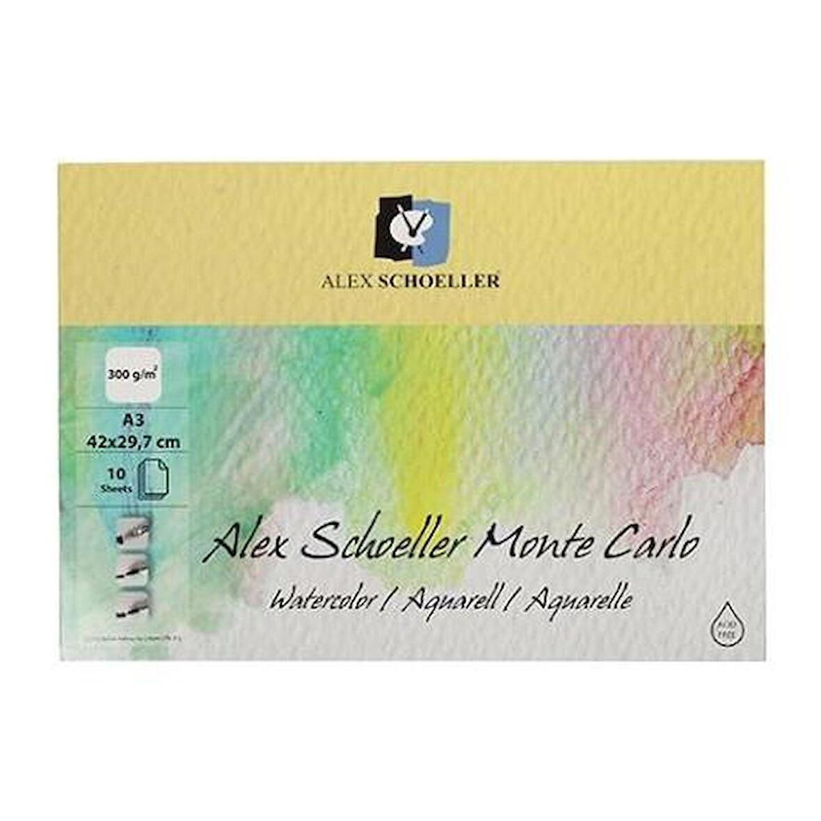 A3-300 gr Monte Carlo Watercolor-Aqurell Resim Defteri 10 Yp. ALX-0210