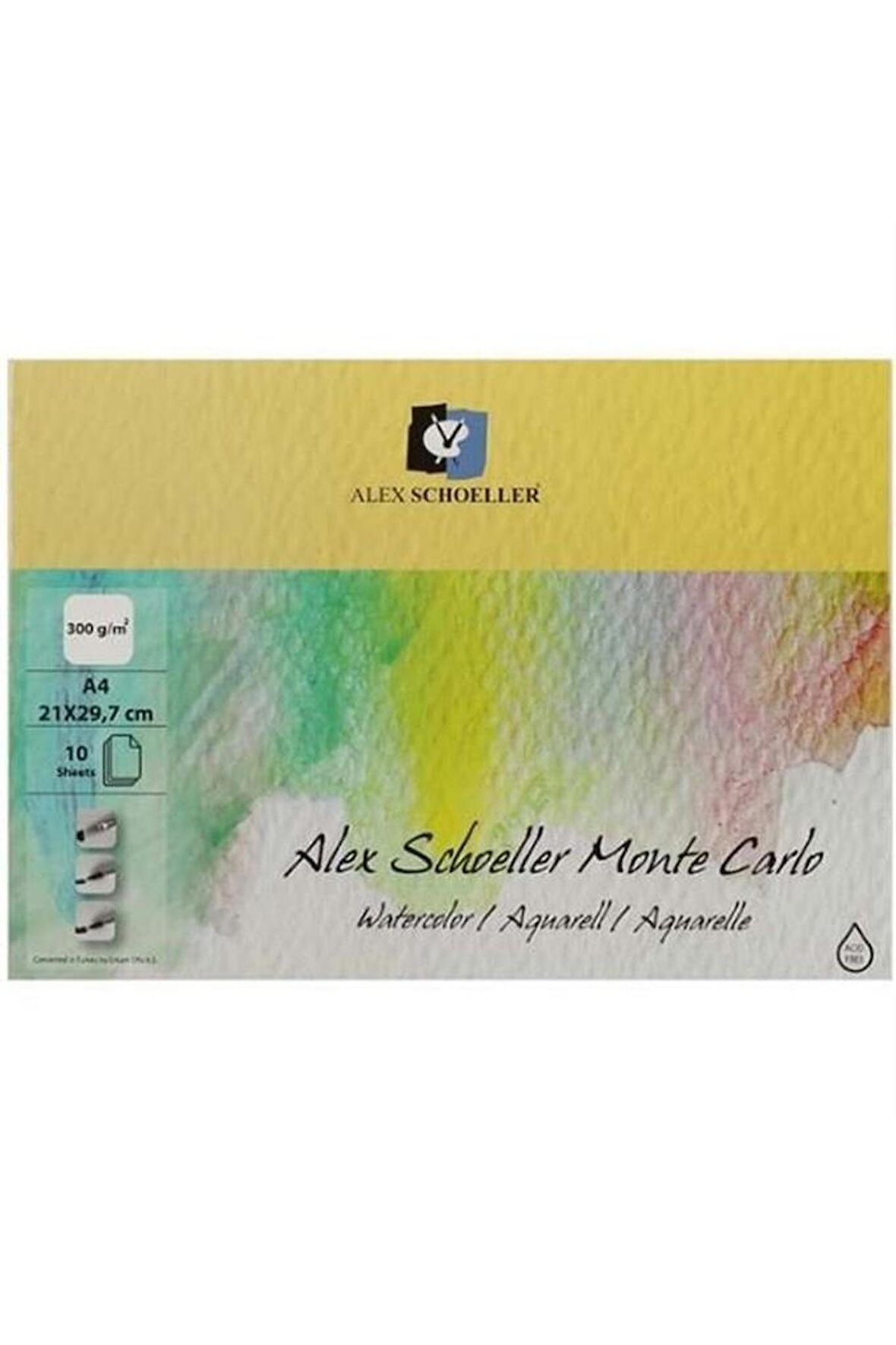 A4-300 gr Monte Carlo Watercolor Aqurell Suluboya Defteri 10 Yp. ALX-0227