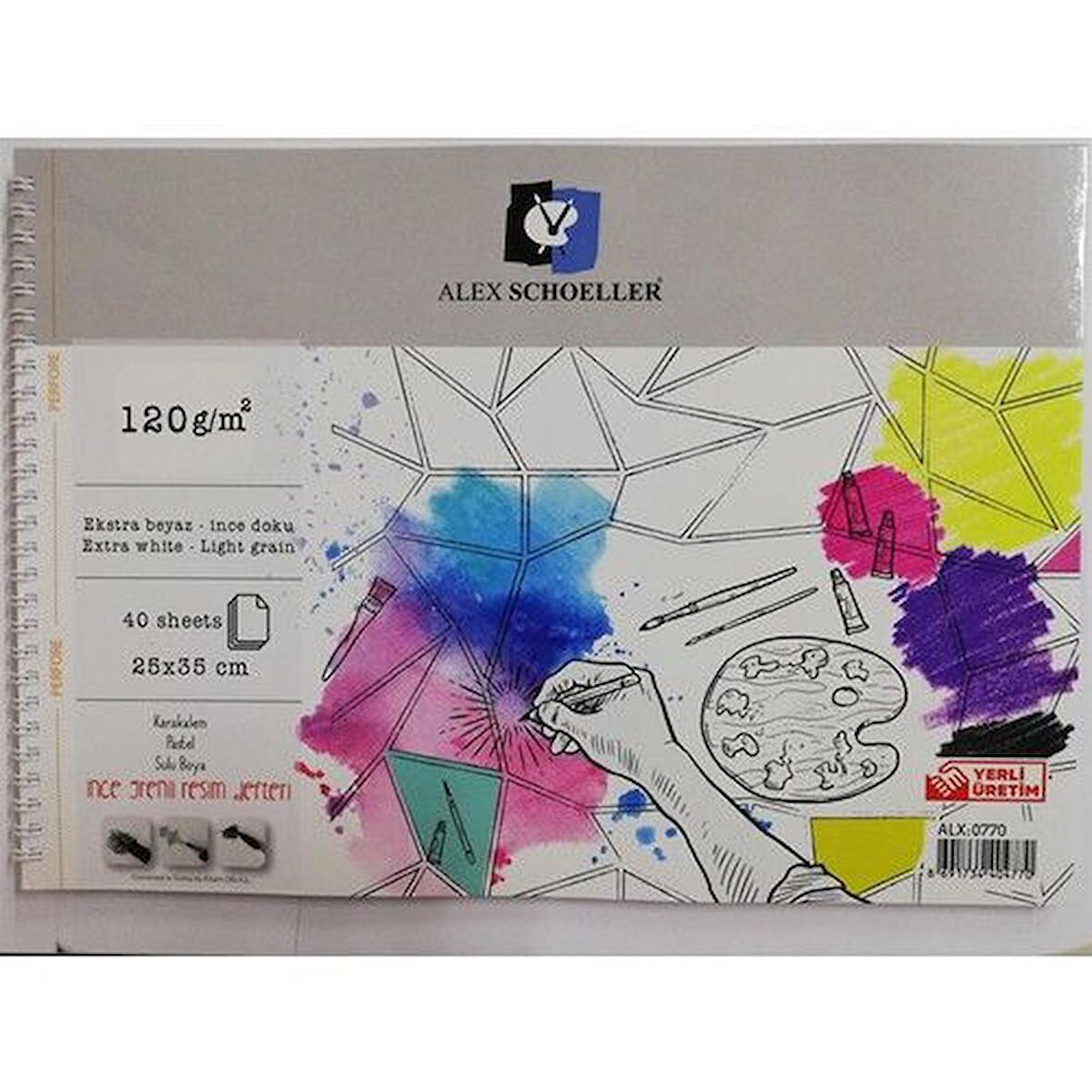 Spiralli Resim Defteri 40 Yp. 25 x 35 cm 120 gr