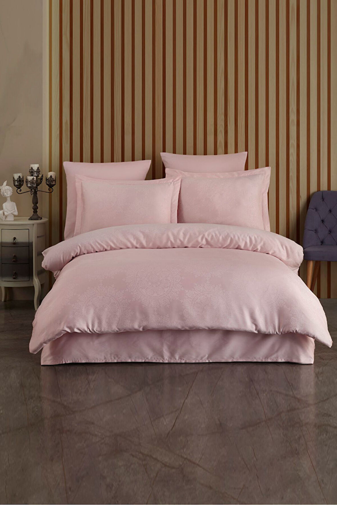 Varol Liyosel Jakar Nevresim Takımı Tek Kişilik - Nothingham Pudra