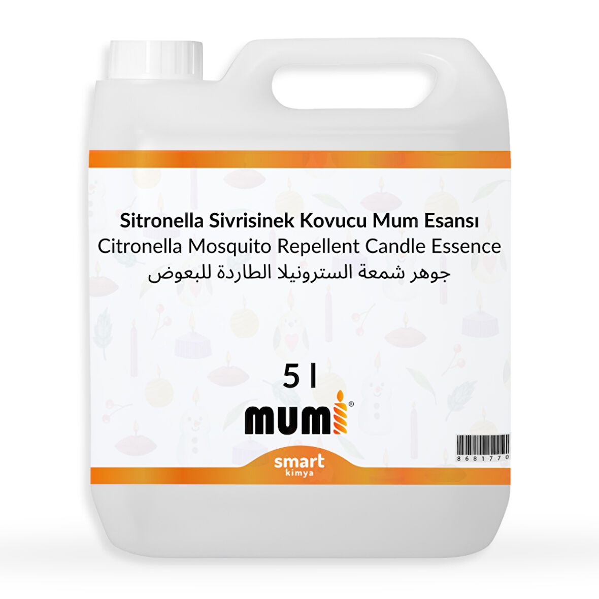 Sitronella Sivrisinek Kovucu Mum Esansı 5 litre