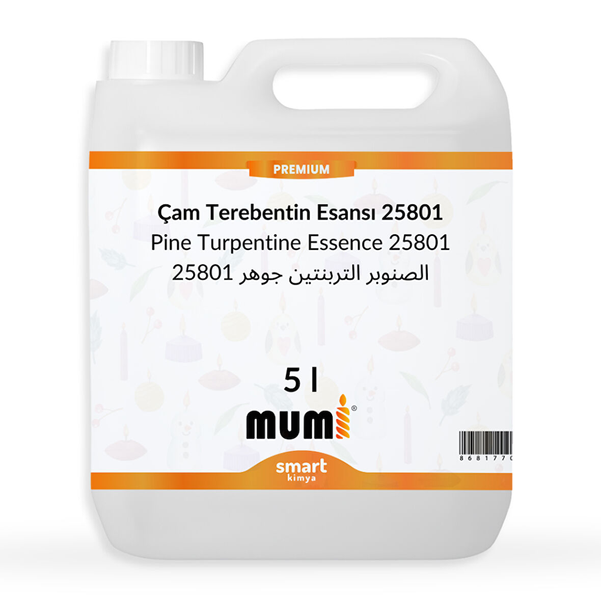 Premium Çam Terebentin Mum Esansı 25801 5 litre
