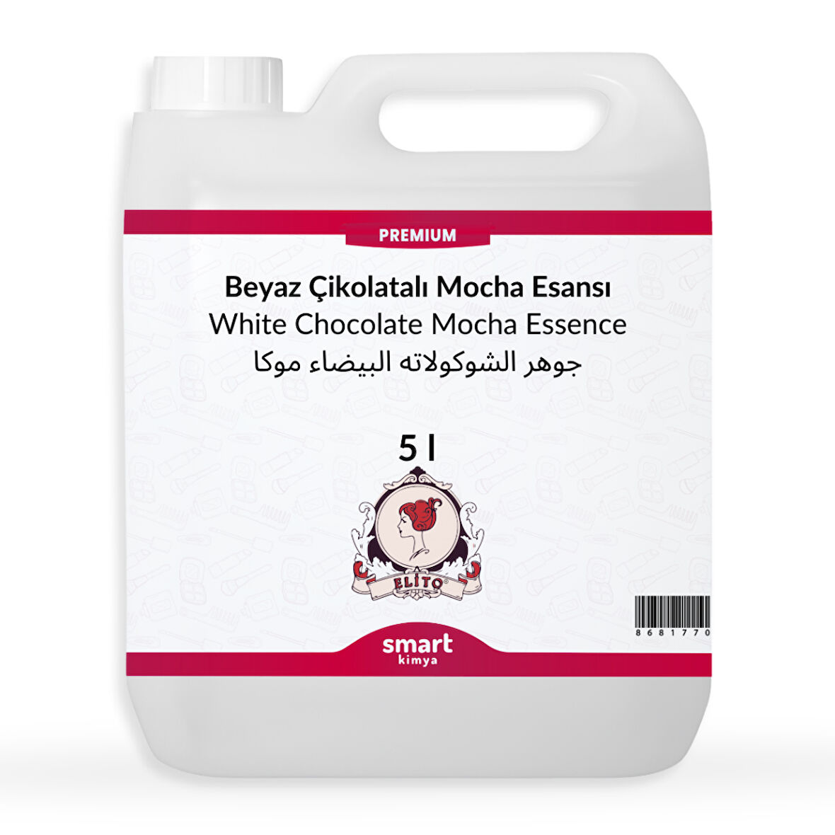Premium Beyaz Çikolatalı Mocha Esansı 5 litre