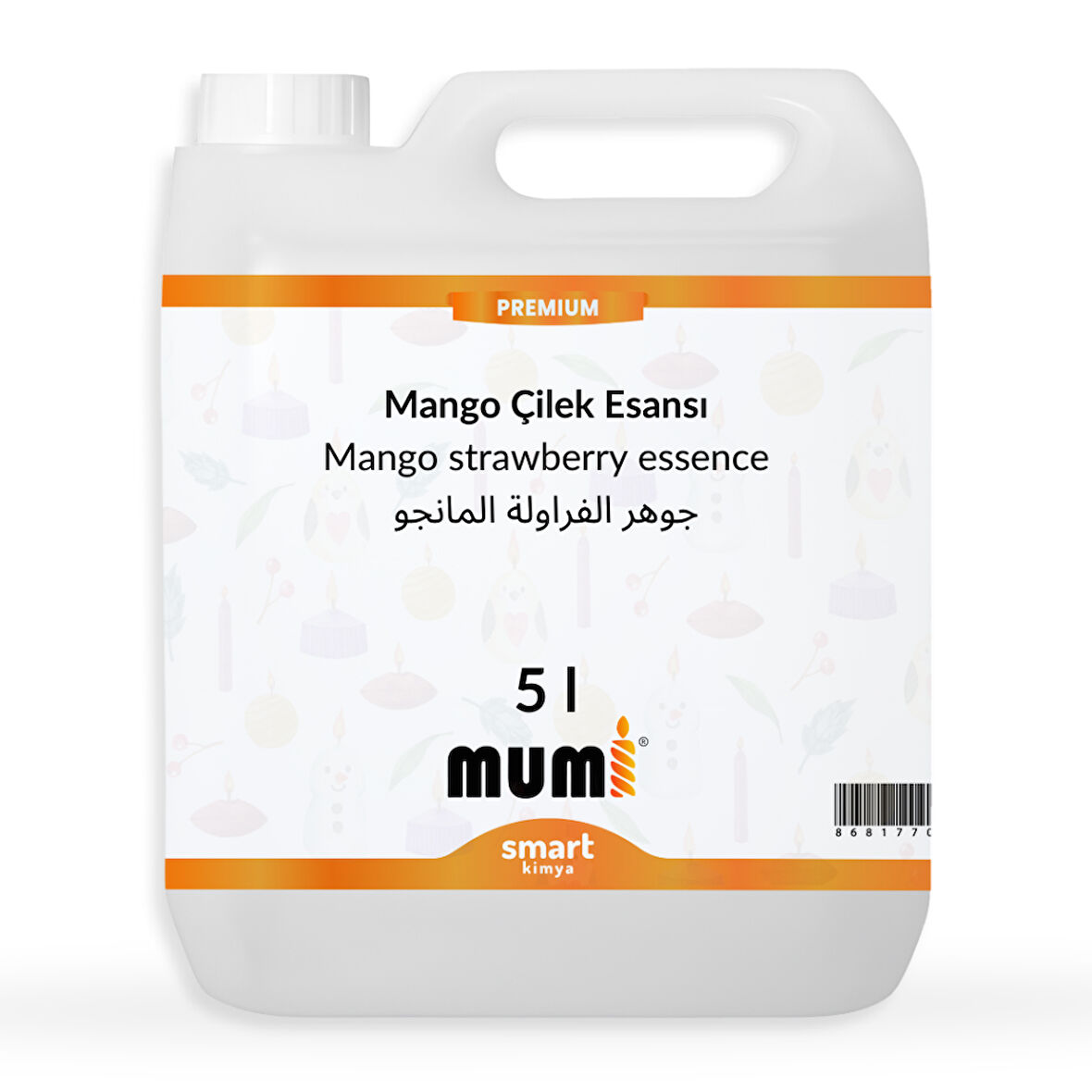 Premium Mango Çilek Mum Esansı 5 litre