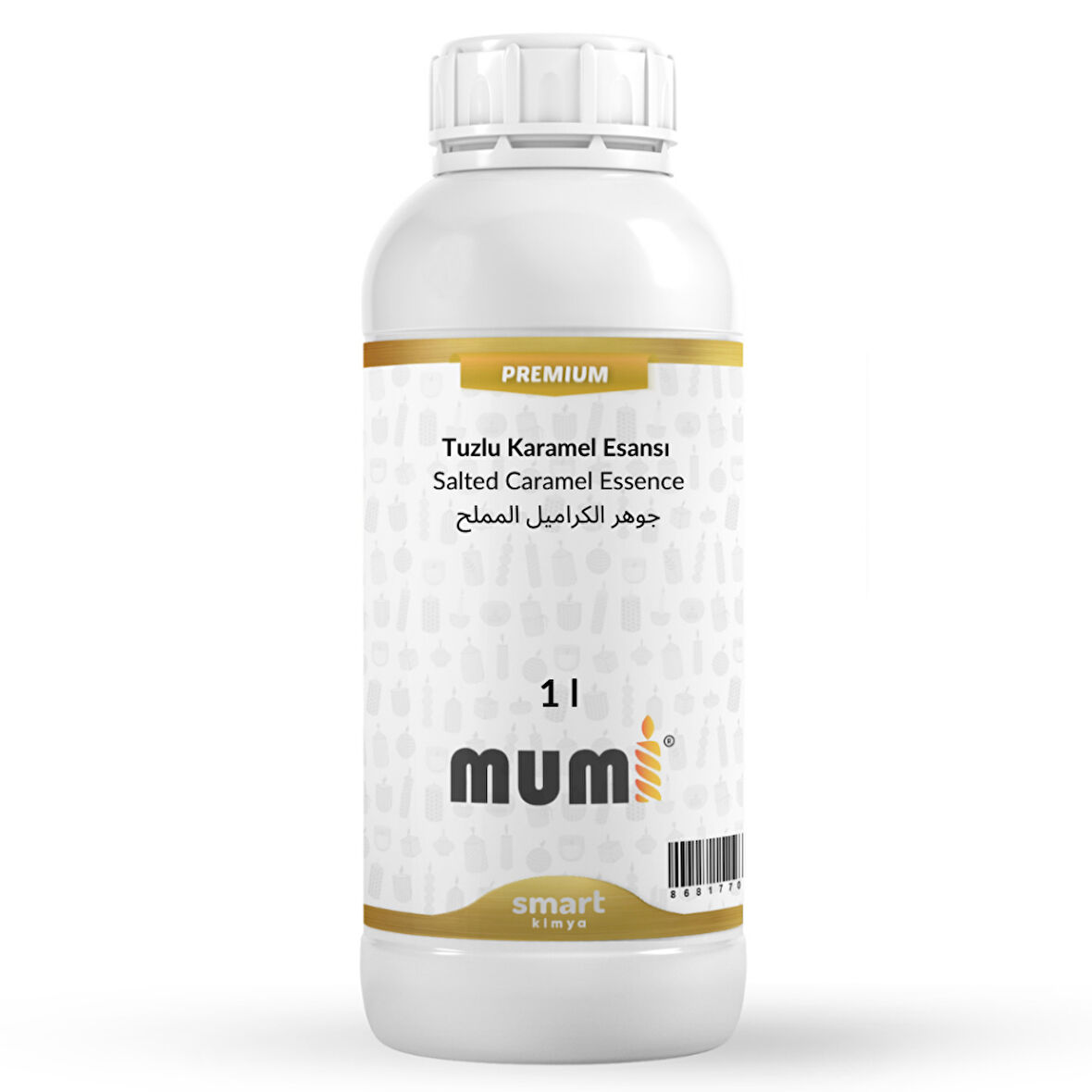 Premium Tuzlu Karamel Mum Esansı 1 litre