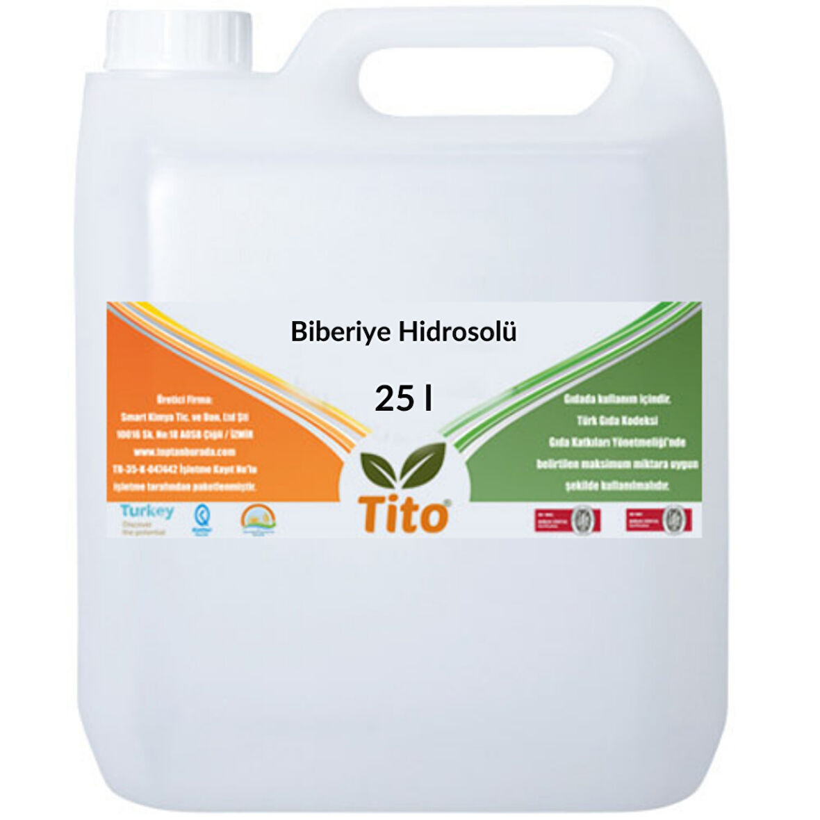 Biberiye Hidrosolü 25 litre