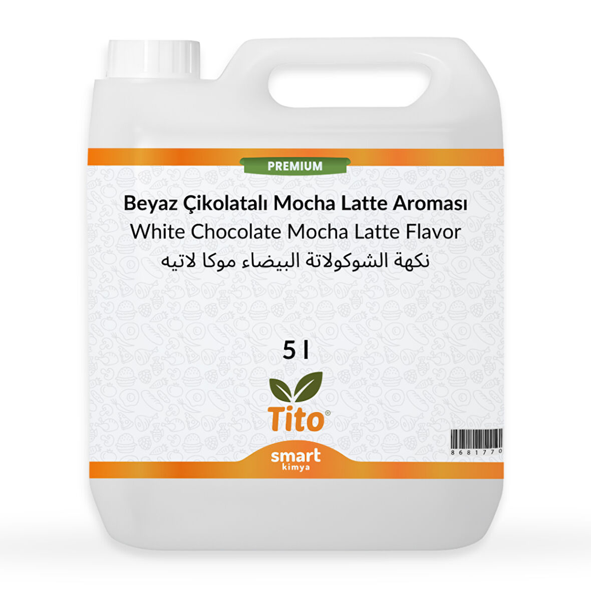 Premium Beyaz Çikolatalı Mocha Latte Aroması 5 litre
