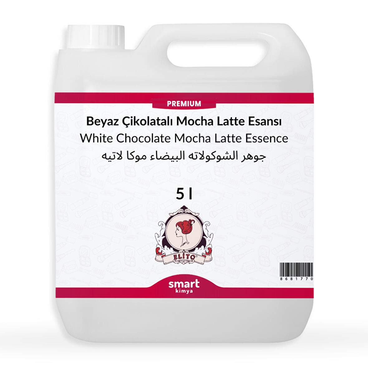 Premium Beyaz Çikolatalı Mocha Latte Esansı 5 litre