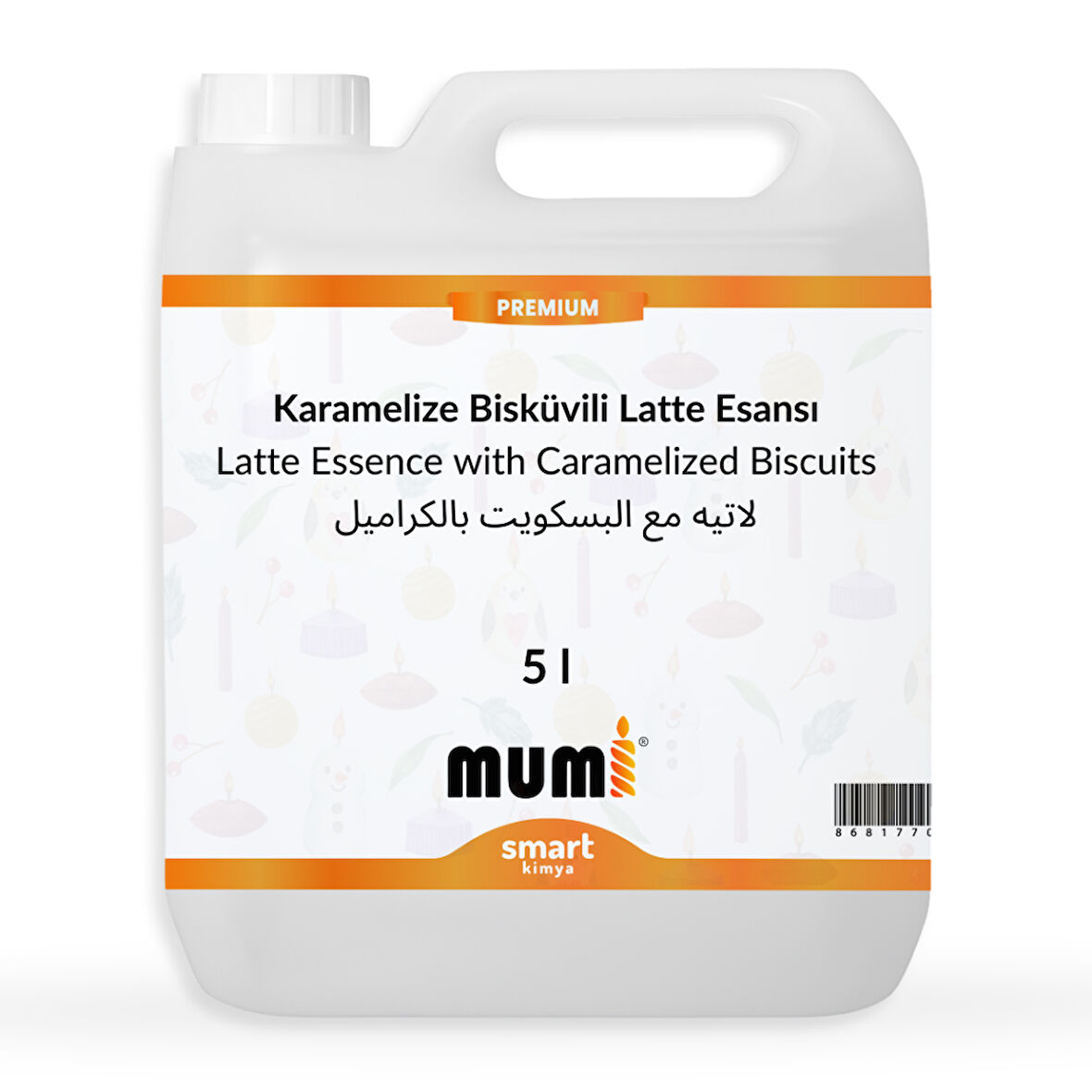 Premium Karamelize Bisküvili Latte Mum Esansı 5 litre