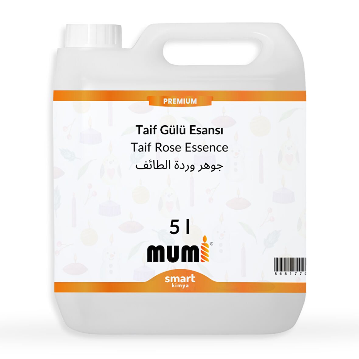 Premium Taif Gülü Mum Esansı 5 litre