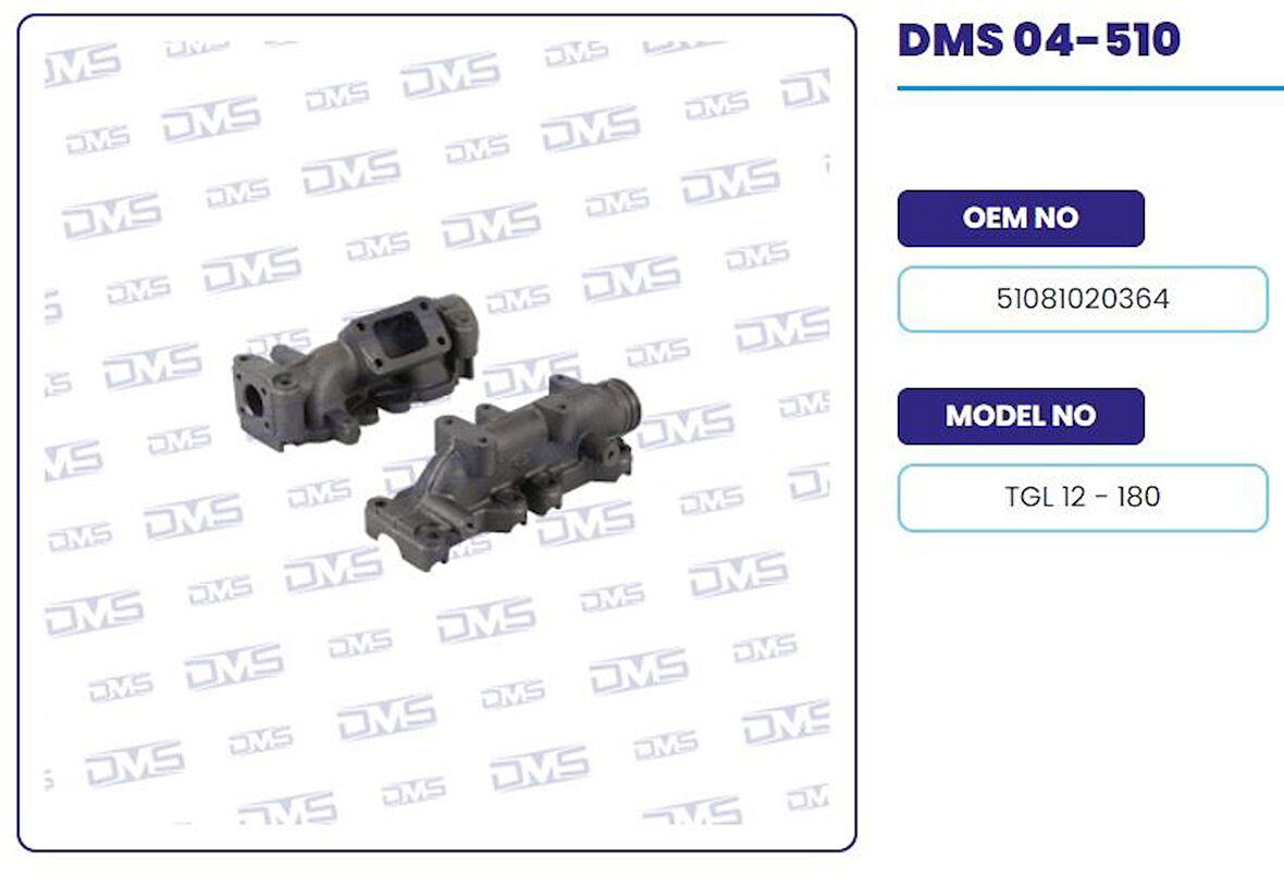 Man Truck Egzoz Manıfoldu Takım Man Tgl D0834 Euro 5 - Demosan 04-510