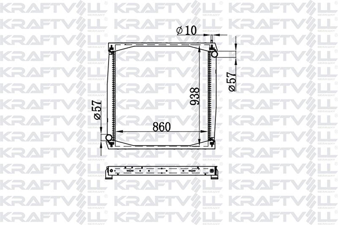 Scanıa Truck Su Radyatoru Scanıa 4 Serisi 1995 Ve Sonra (cercevesiz) / (mt) - Kraftvoll 08040130